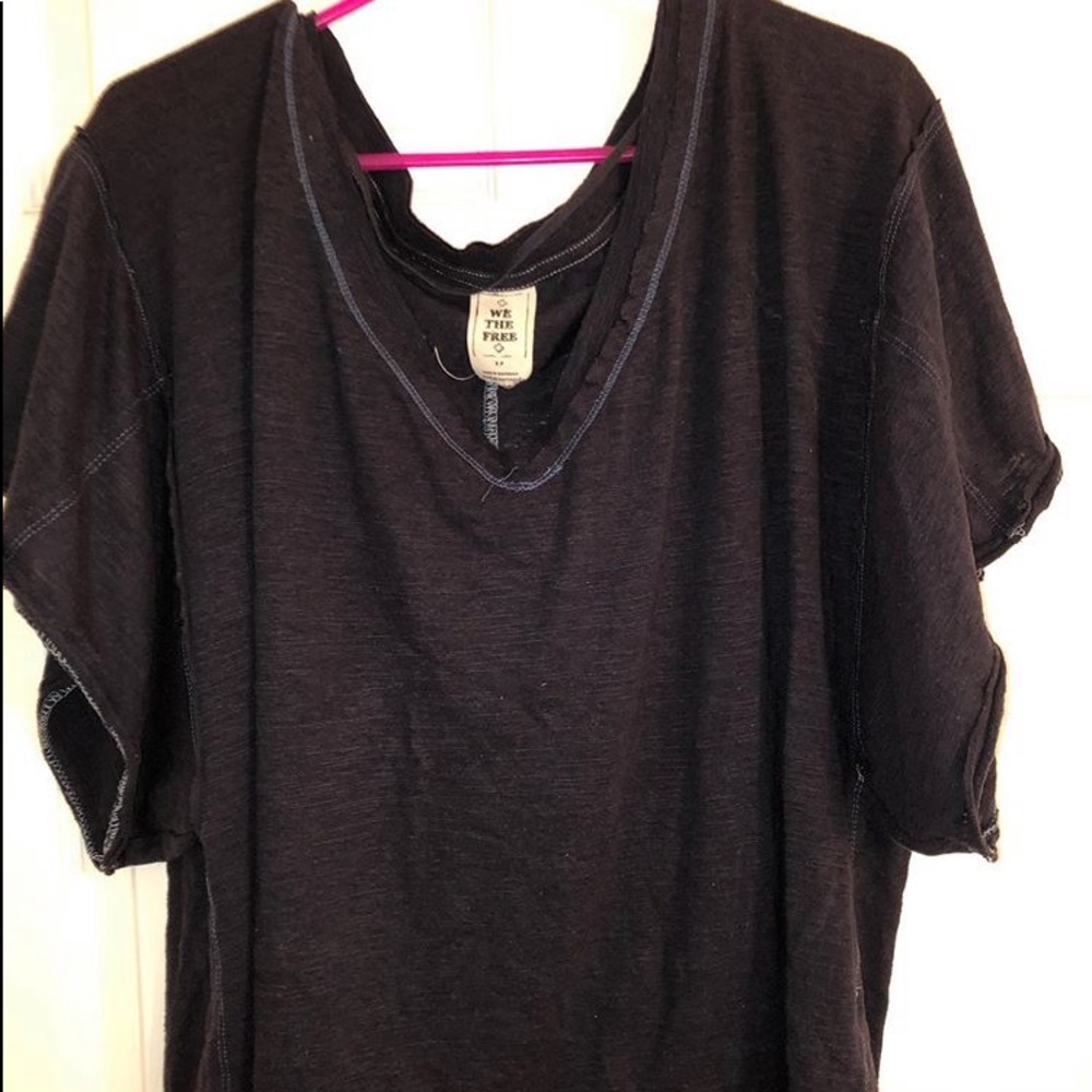 Free people navy blue t shirt